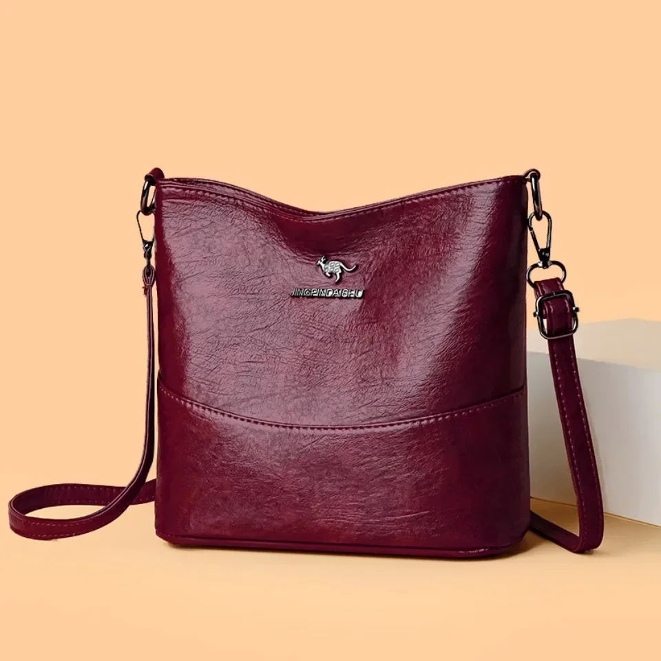 Luxury Bags Japan - ソフト Pu レザークロスボディバッグ女性のための高級ハンドバッグ女性のバッグデザイナー女性カジュアルハンドショルダーサック A メイン