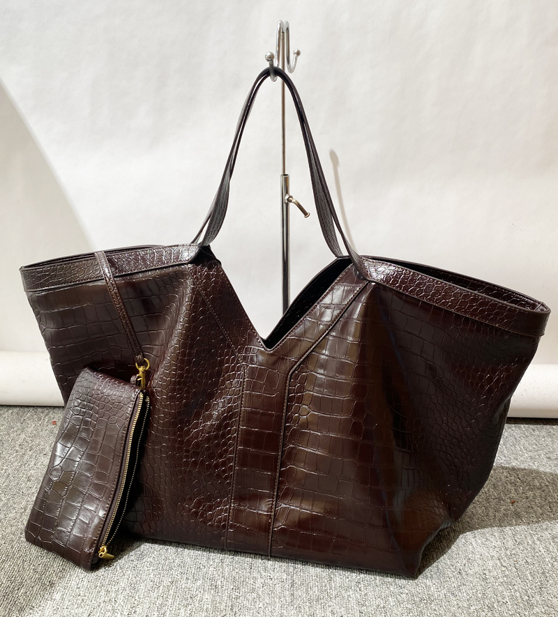 Luxury Bags 2026 - 特大サイズのクロコダイル柄トートバッグ レディース 高級デザイナーハンドバッグ パース 2026年新作 PU素材