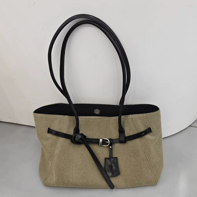 Luxury Bags 2026 - カジュアルキャンバストートバッグ女性のための高級デザイナーハンドバッグ財布 2026 新作牛革ベルト付き大容量脇の下ショルダー
