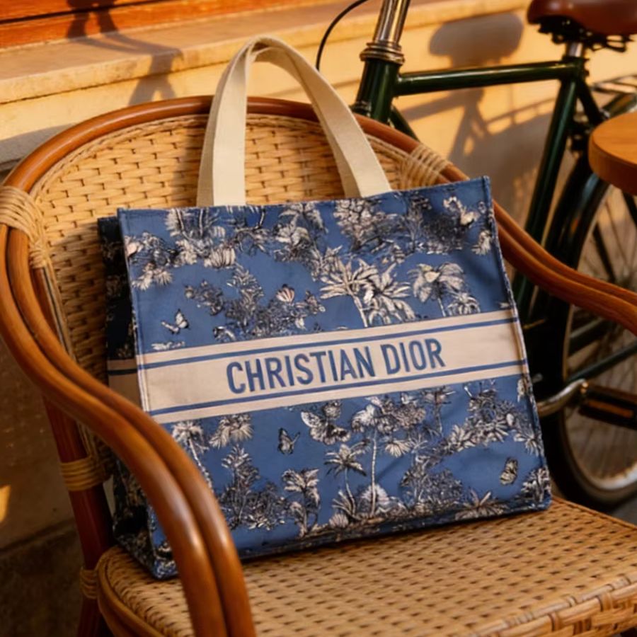 Luxury Bags Dior - ディオールのバッグ 高級カスタムブルーハンドヘルドトートバッグ メイクアップオーガナイザー付き 多目的ショッピングコスメティックバッグセット 理想的なホリデーギフト