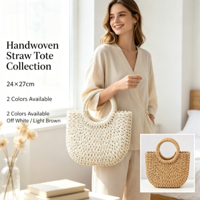 Luxury Bags 2026 - ボヘミアン手織り中空ムーンエコバッグ、高級多用途クロスボディハンドヘルドトートショルダーバッグ、レディースバッグ2026、ボルソス・ムヘール