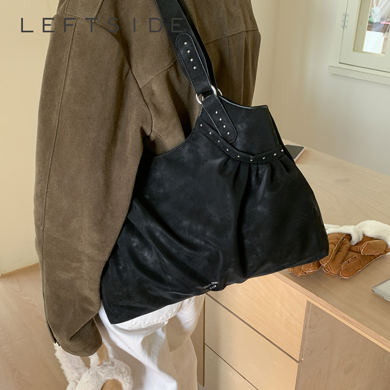 Luxury Bags Trend 2025 - 左側女性レトロソリッドカラー Pu レザーショルダーバッグ 2025 冬トートバッグ高級デザイナー新トレンドブランドハンドバッグ