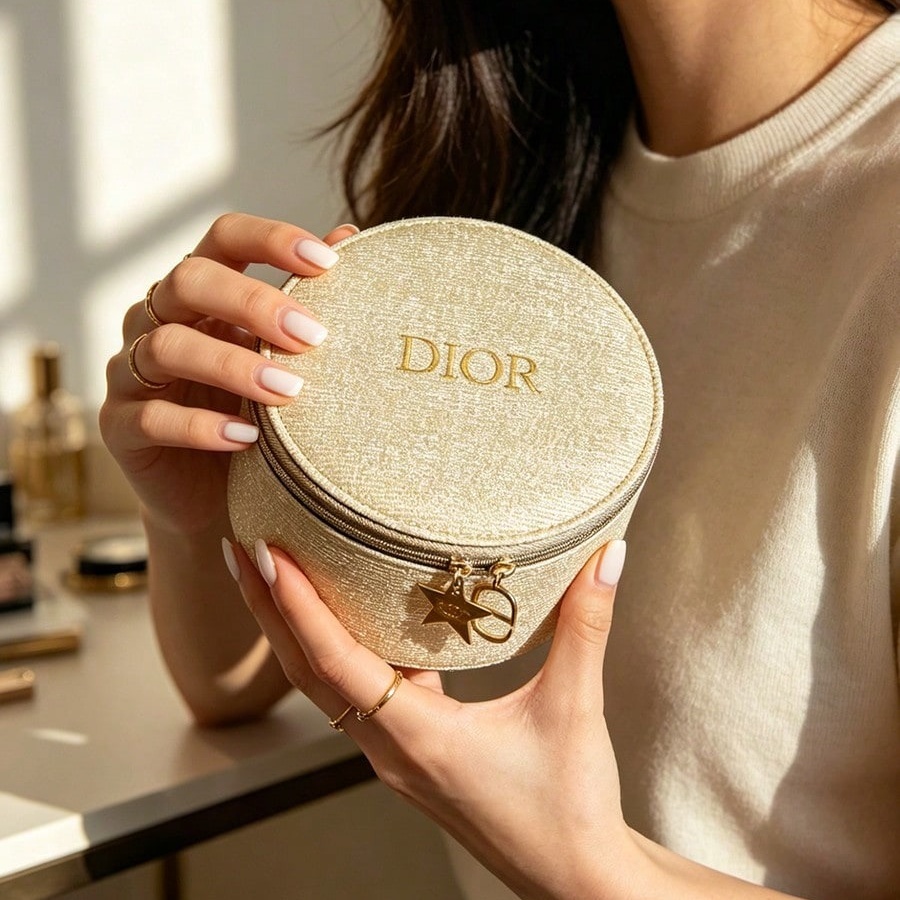 Luxury Bags Dior - クリスチャン・ディオール ディオールのバッグ レディース ラウンドケーキ型メイクアップバッグ 多目的ポータブルランチボックス 収納ポーチ