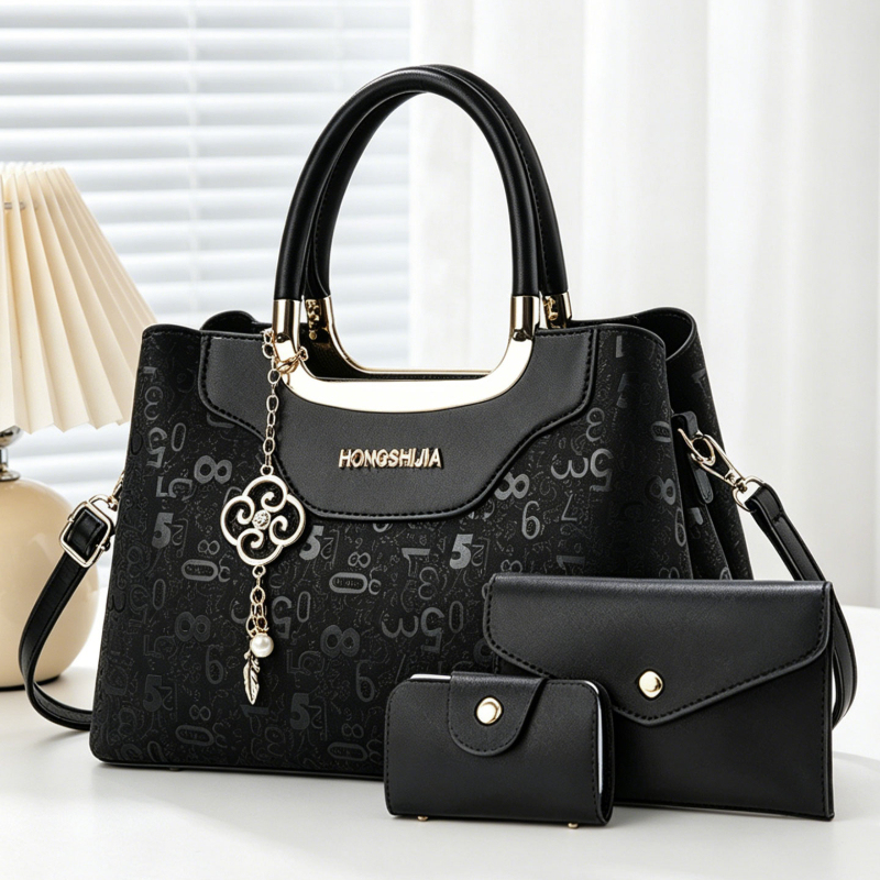 3ピースファッションレディースハンドバッグセット、女性用ライ - Luxury Bags For Women のレビューと価格
