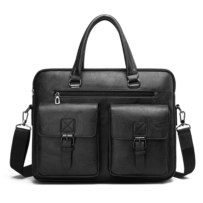 男性用PUレザービジネスブリーフケース,ショルダーバッグ,ラ - Luxury Bags Quality のレビューと価格