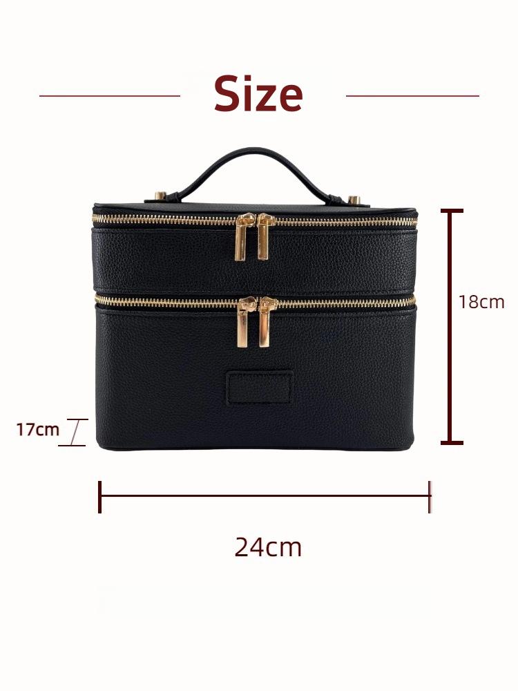 大容量二層式高級化粧ポーチ 旅行用トップハンドル付きポータブ - Luxury Bags Quality のレビューと価格