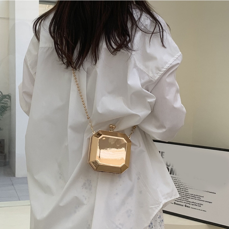 女性のためのゴールデンミニイブニングクラッチ,小さなPVCボ - Luxury Bags For Women のレビューと価格