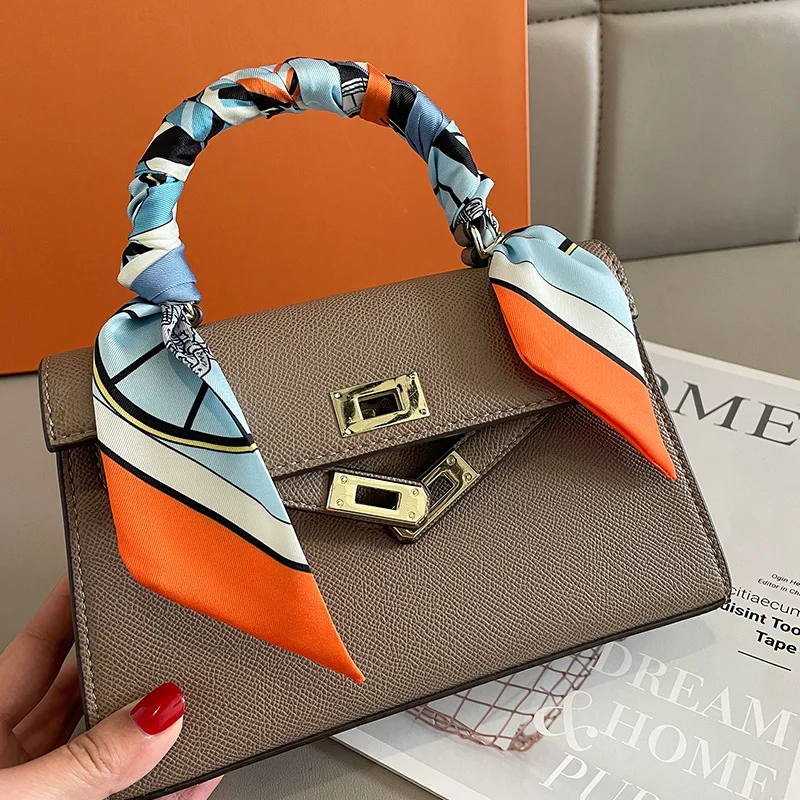 高級ブランドプリントバッグストラップスカーフ女性小さなシルク - Luxury Bags Brands For Women のレビューと価格
