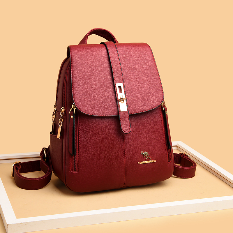 女の子のための高級レザーバックパック,カジュアルなデイパック - Luxury Bags Quality のレビューと価格