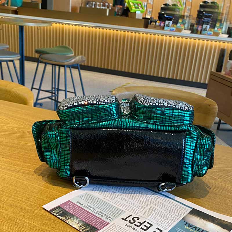 女性用バックパック,大容量ショルダーバッグ,合成皮革,ダイヤ - Luxury Bags Brands For Women のレビューと価格