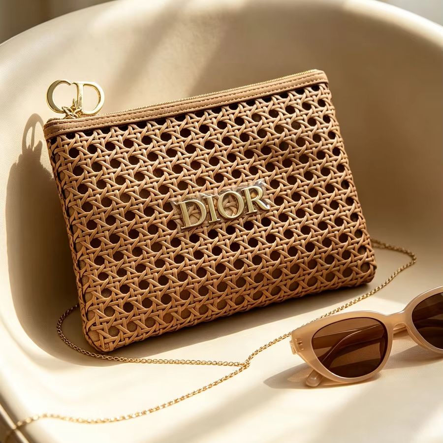 ディオール バッグ レディース ラタン織り 化粧品バッグ ポ - Luxury Bags Dior のレビューと価格