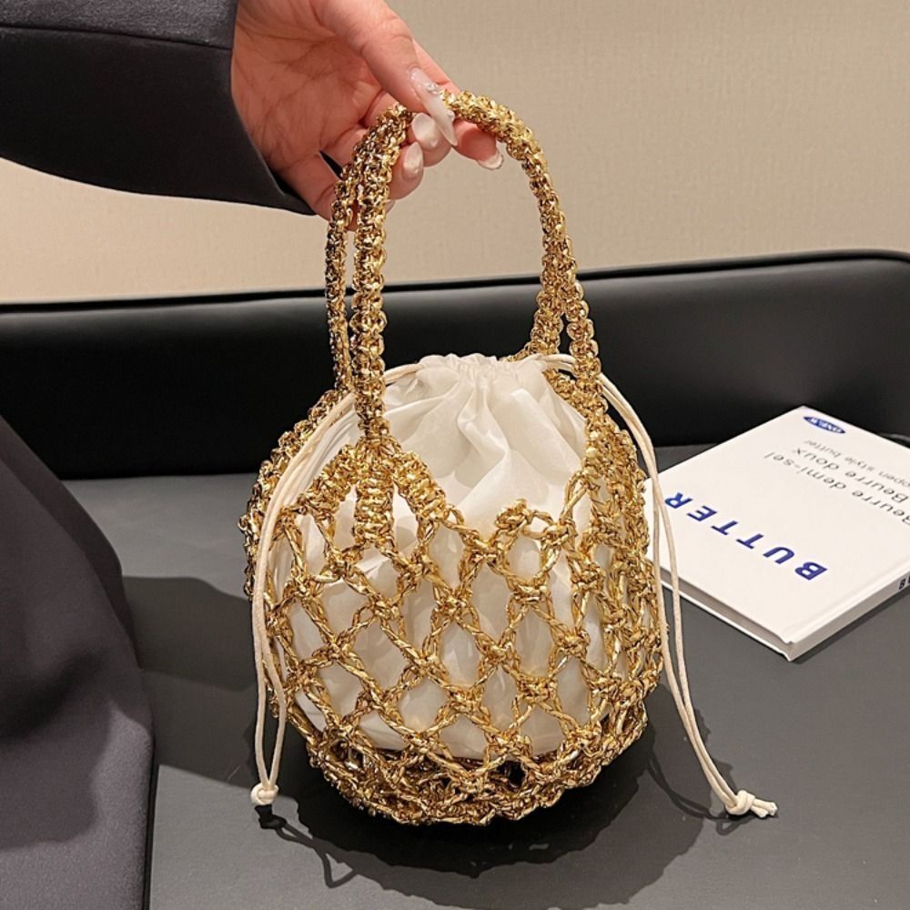 ファッション高級女性織ハンドバッグ大容量収納袋巾着バッグポー - Luxury Bags Girls のレビューと価格